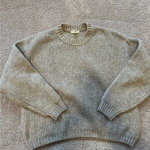 H&M Ribbed Knit Gray Sweater